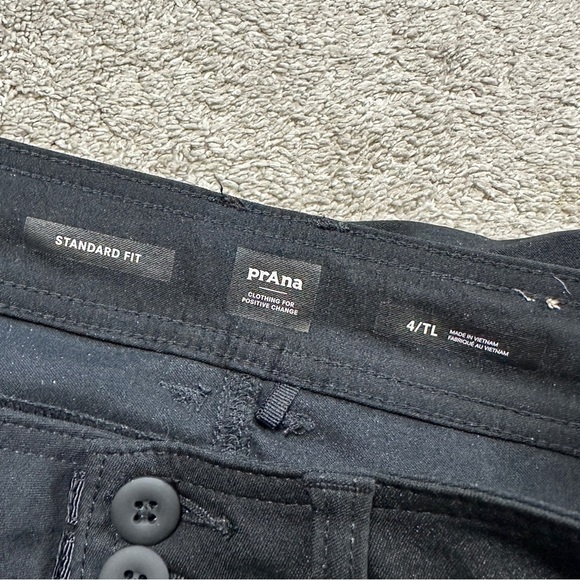 Prana Halle II Pants Mid Rise Hem Roll Up UPF 50+ Outdoor Hiking in Black 4 Tall - Picture 10 of 16